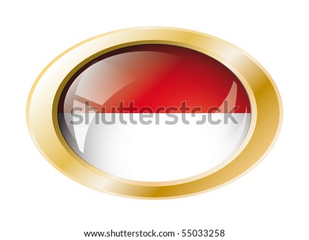 indonesian flag button. Indonesia Shiny Button Flag