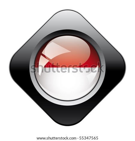 indonesian flag button. Indonesia Shiny Button Flag