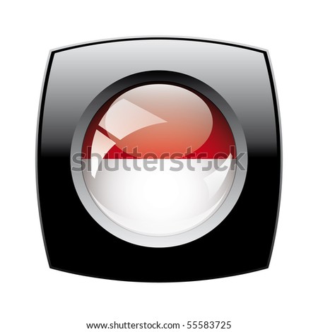 indonesian flag button. 2011 indonesia flag icon. for