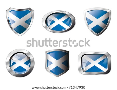 Round Scottish Flag