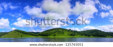 summer landscape, summer background, summer in Russia, summer panorama, panoramic landscape,