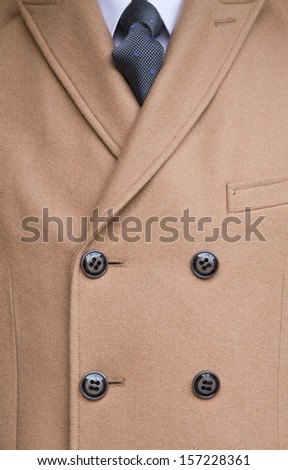 Brown business coat with necktie
