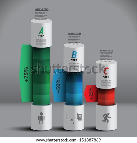 columns of data for the presentation of data creative vector infographics columns of data for the presentation of data creative vector infographics