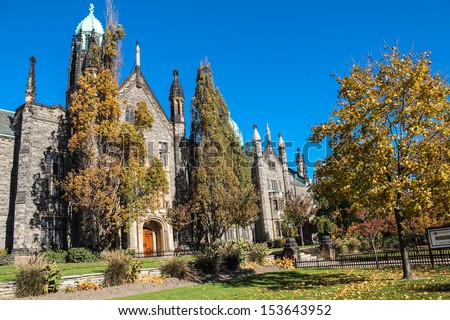TORONTO, ON, CANADA - SEPTEMBER 10: Trinity College at University of Toronto, in Toronto, ON, on September 10, 2013.
