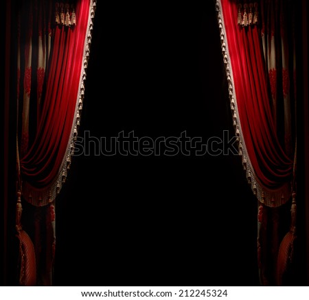 Curtain with space for copy