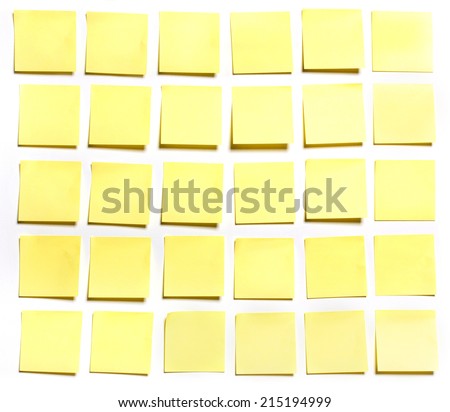 Thirty sticks note on white background, photo
