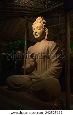 Budda statue in small indian village