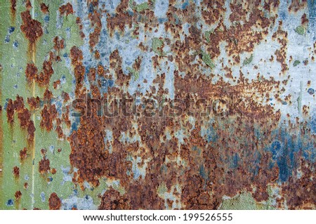 rustic metal background on old metal box