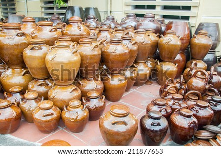 asian water jars used in rural areas