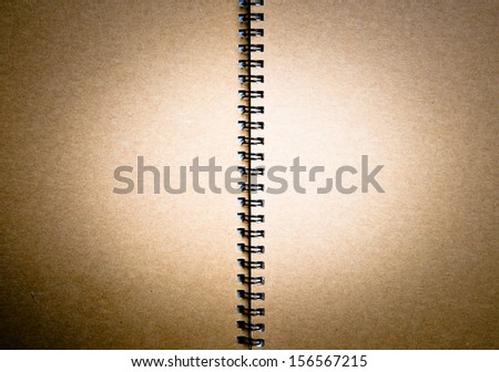 brown recycled paper notebook front cover for background