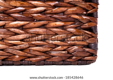 Woven Basket Bin Texture and Background Handmade Product Design isolated.