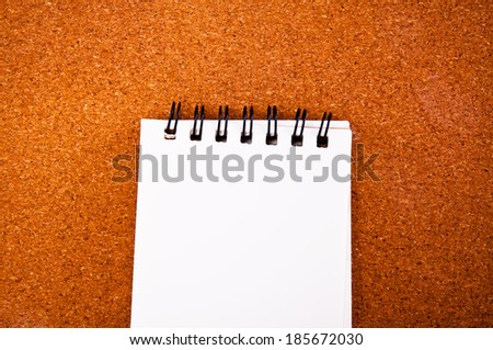 Paper Short Note and Wooden Cork Board / write down your text here, background and texture.