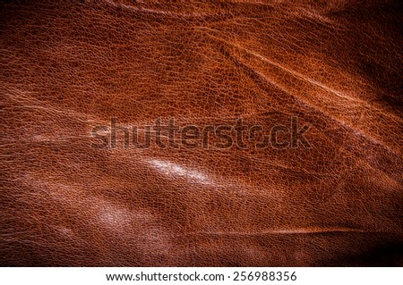 Brown Leather for Concept and Idea Style of Fine Leather Crafting, Handcrafts Workspace, Handmade, handcrafted, leather worker. Background Textured and Wallpaper. Vintage Rustic.