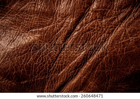 Red Brown Leather for Concept and Idea Style of Fine Leather Crafting, Handcrafts Workspace, Handmade Leather Handcrafted, Leather Worker. Background Textured and Wallpaper. Vintage Rustic.