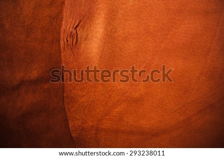 Leather, Orange Tan Brown, Concept and Idea Style of Fine Leather Crafting, Handcrafts, Handmade, Handcrafted, Leather Worker. Background Textured and Wallpaper. Rustic Style.