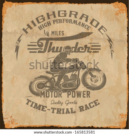 vintage race car and motorcycle for printing.vector old school race poster.retro race motorbike set vintage race car and motorcycle for printing.vector old school race poster.retro race motorbike set