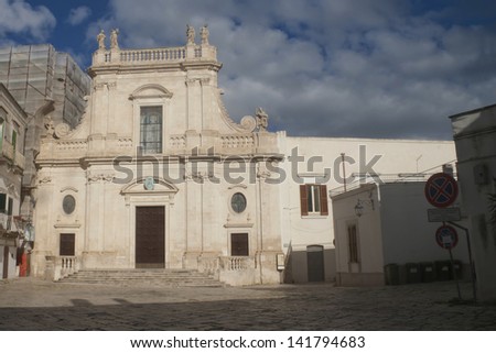 Beautiful Baroque Cathedral in small town of Castellaneta, region Puglia, Southern Italy