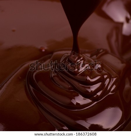 Chocolate flowing