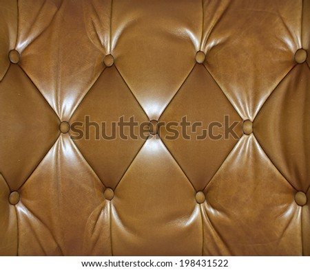 luxury texture of leather furniture decorated with crystal brown.