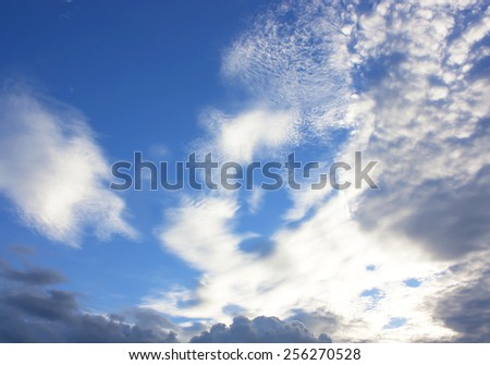 Clouds And Clear Blue Sky Weather Nature.
