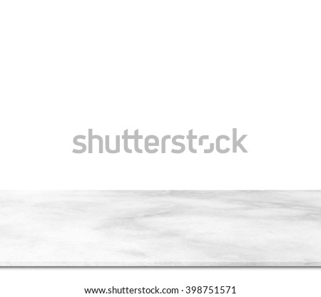 Marble counter isolated on white background.