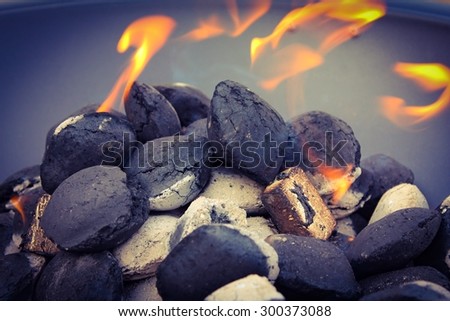 Coal Burning in a fire pit
