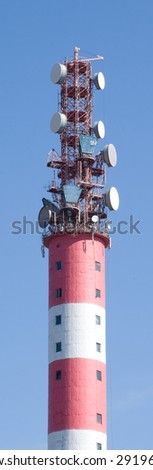 High tower of cellular and radio relay communication
