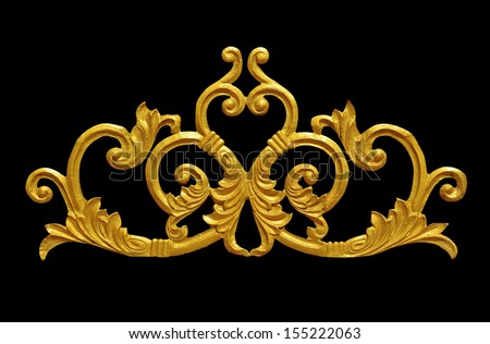 Ornament of gold plated vintage floral victorian Style Ornament of gold plated vintage floral victorian Style