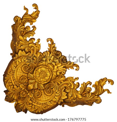 Ornament elements vintage gold floral designs Ornament elements vintage gold floral designs