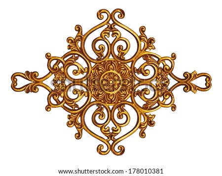 Ornament elements vintage gold floral designs Ornament elements vintage gold floral designs