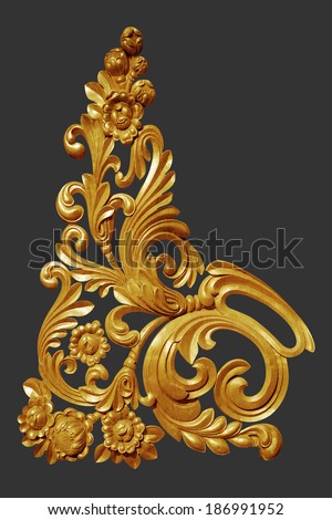 Ornament elements vintage gold floral designs Ornament elements vintage gold floral designs