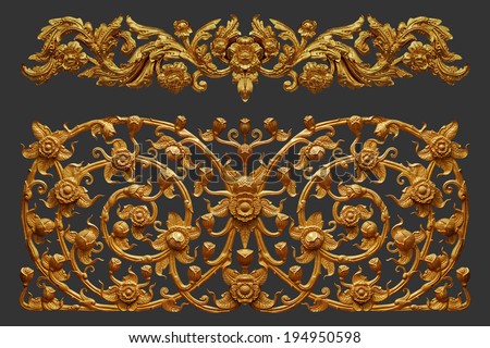 Ornament elements vintage gold floral designs Ornament elements vintage gold floral designs