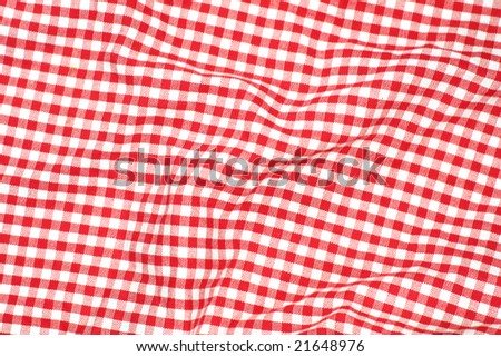 Red picnic cloth - red and white checks