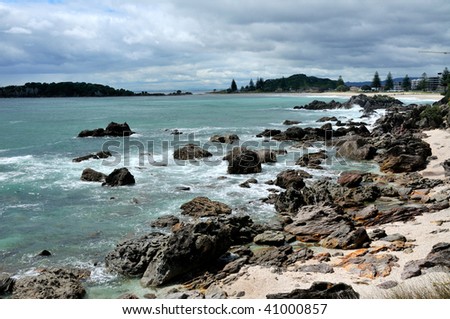 Rocky Coast, Coastal walk at Manganui, Bay of Plenty, New Zealand