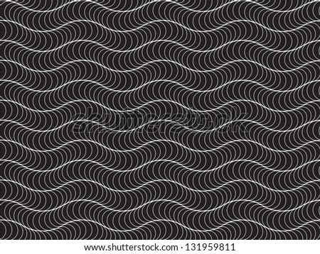 Abstract seamless black and white wavy pattern