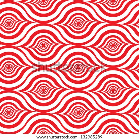 Abstract seamless rounded pattern with striped structure
