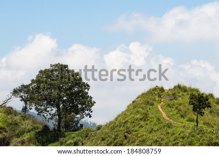 Landscape in Ella in Sri Lanka Hills country