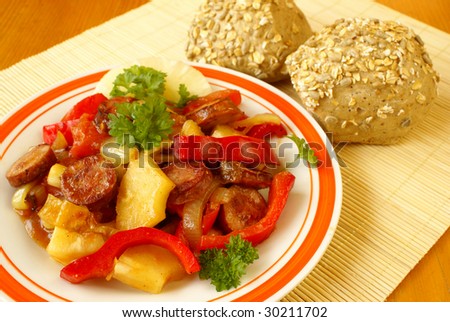 Kielbasa And Sauerkraut. creative turkey kielbasa meal