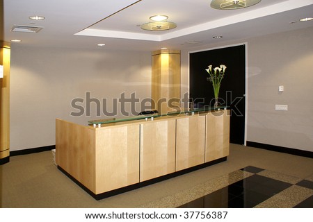 Office interior - reception desk