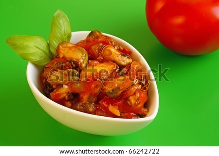Mussels in Provencal style tomato sauce