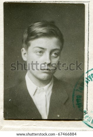 Vintage portrait of young boy (sixties)
