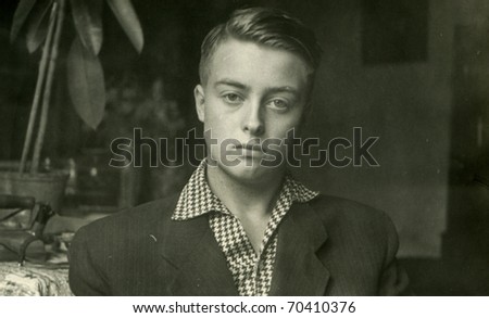 Vintage photo of young man (circa 1960)