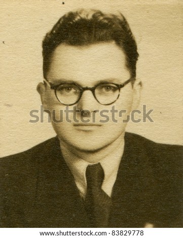 Vintage portrait of man (forties)