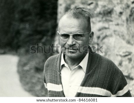 Vintage photo of man  (fifties)