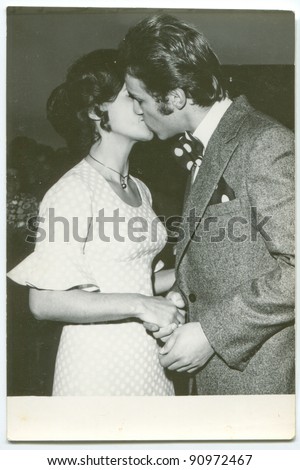 Vintage photo of newlyweds (early seventies)