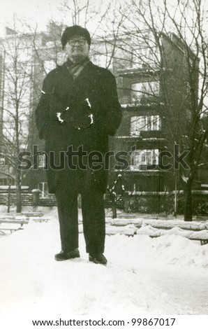 Vintage photo of man (fifties)