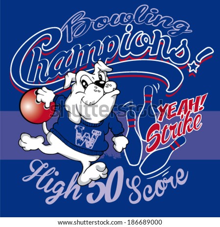 bulldog bowling sport player bulldog bowling sport player
