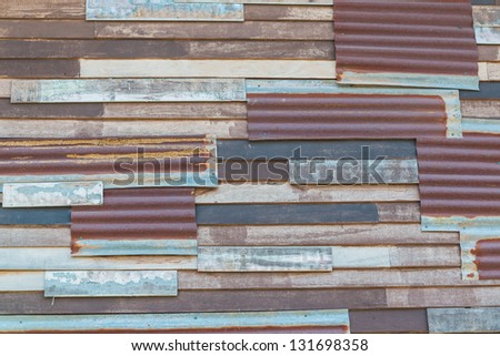 Old Metal&Wood texture for background