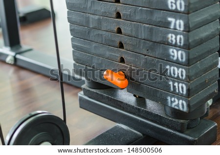 Weight plate for exercise in fitness room