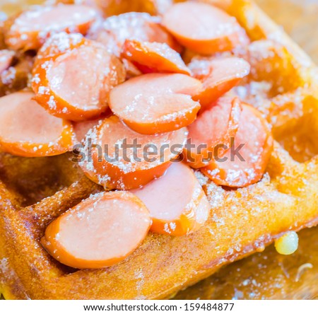 Pancake waffle Sausage